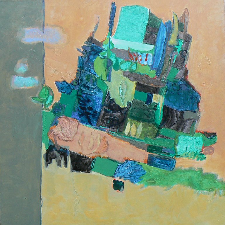 Jardins de Babel - 100x100 - huile sur toile